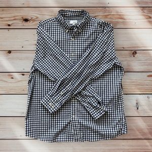 Men's Sonoma XL Long Sleeve Navy/White Plaid Casual Button Down Shirt